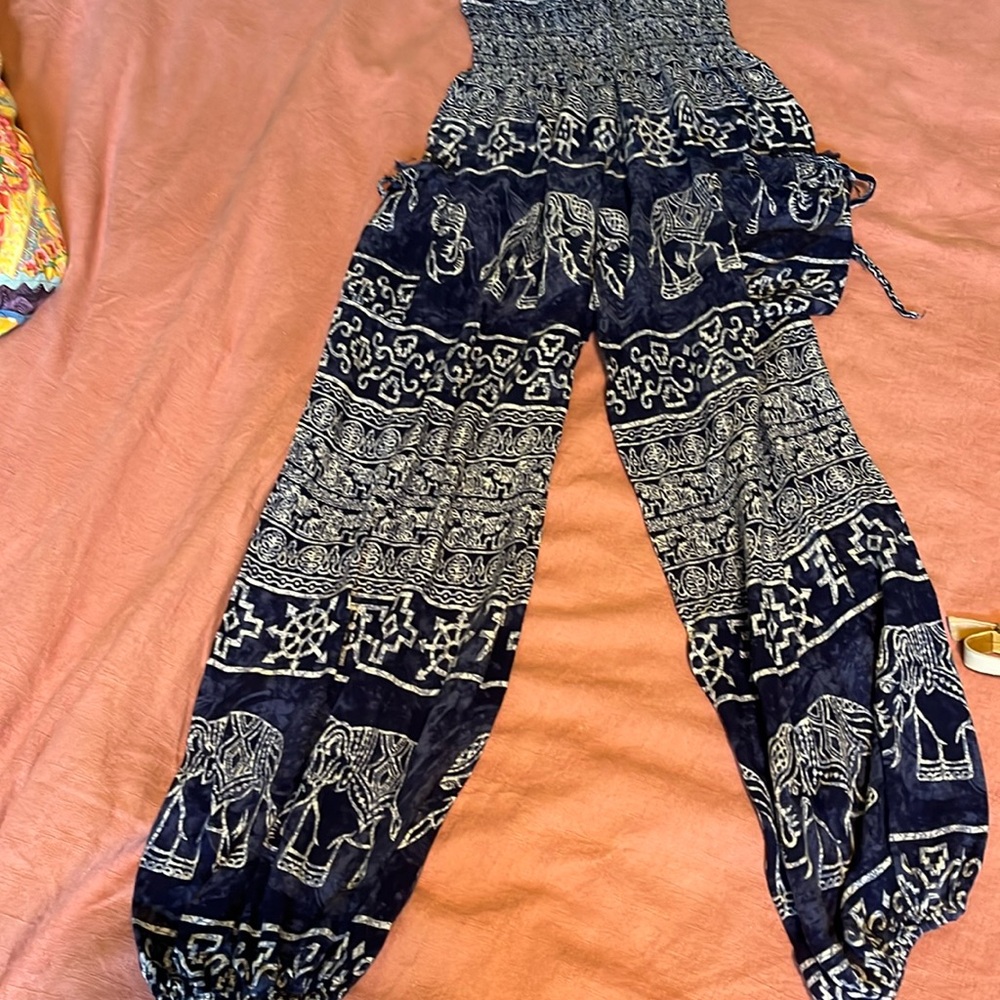 Hippie blue elephant pants